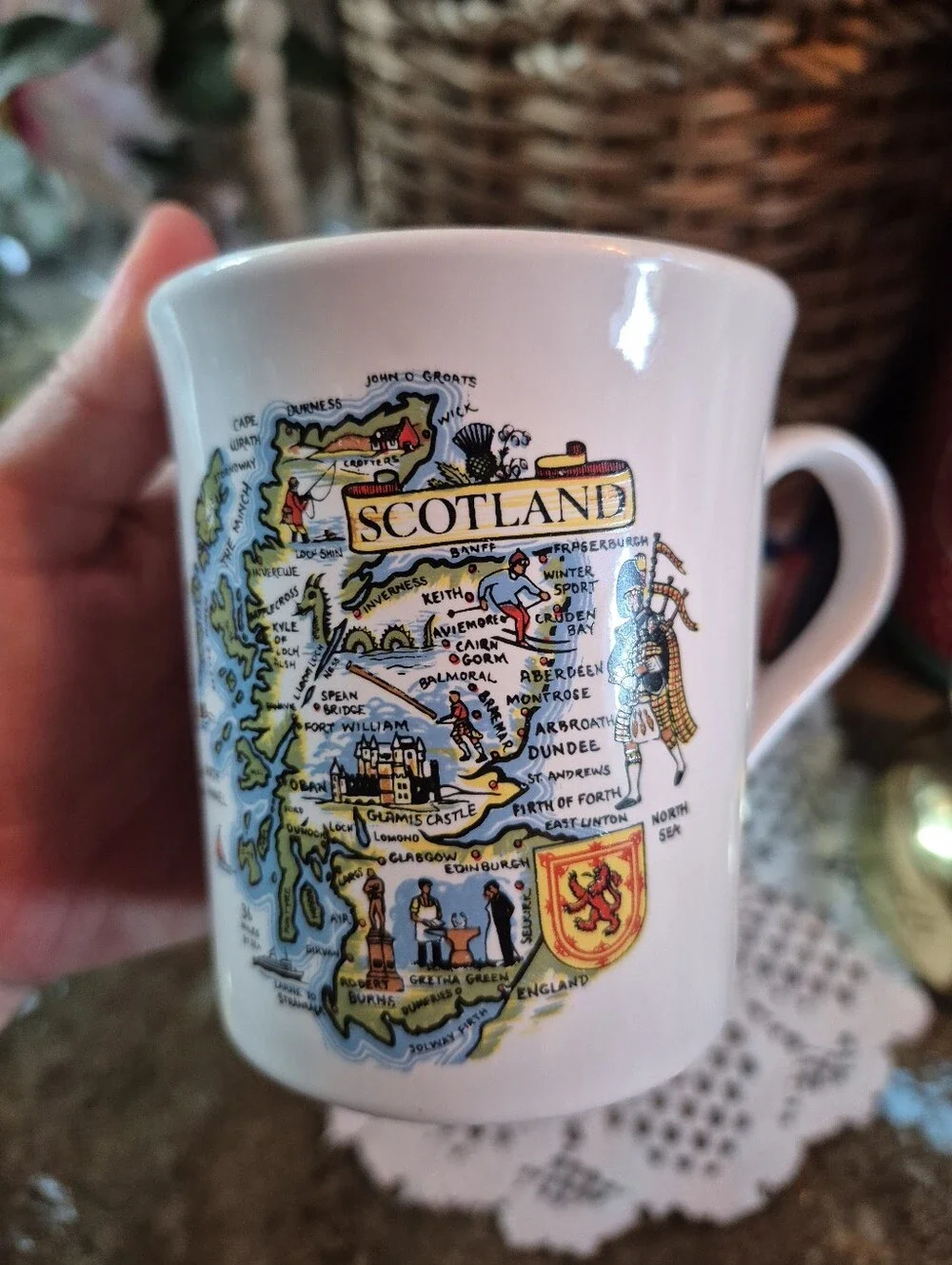 Vintage Map Scotland Made In England Mug